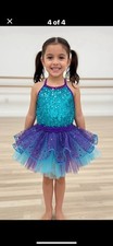 Dance Sequin Beautiful Girls Small Aqua Blue Purple Clothes Clothing Fun Kids