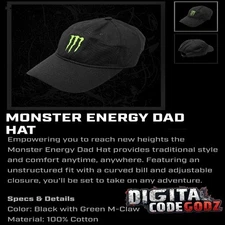 Monster Energy Mayhem Gear  - M Claw Dad Hat OSFM ✨️ Authentic
