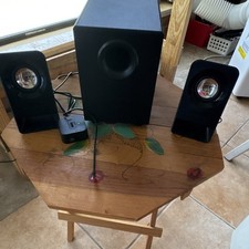 Logitech 2.1 Wired Speaker System w/ Subwoofer, Volume Control, 3.5mm, Black