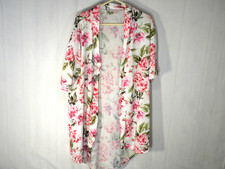 Show Me Your Mumu Top OS One Size Pink Floral Open Front Cardigan Robe Tunic