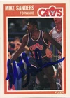 1989-90 Fleer #30 Mike Sanders Signed Basketball Card Auto Cleveland Cavaliers
