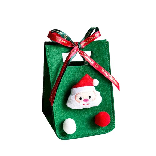 Weihnachten Geschenkverpackung Filztüte Band Bedruckt Süßigkeiten Beutel Party Deko Neu - Bild 22 von 24