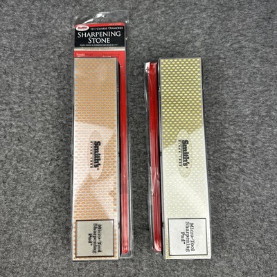 Smiths 11.5  Coarse & Fine Diamond Sharpening Stone Set NEW OPEN BOX