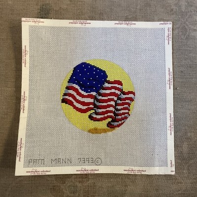 Pepita Needlepoint Canvas American Flag 7393 Small 8'' X 8''