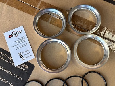 4x Muteki Sliver Center Cap Ring Adapter for Rays TE37SL TE37RT CE28RT