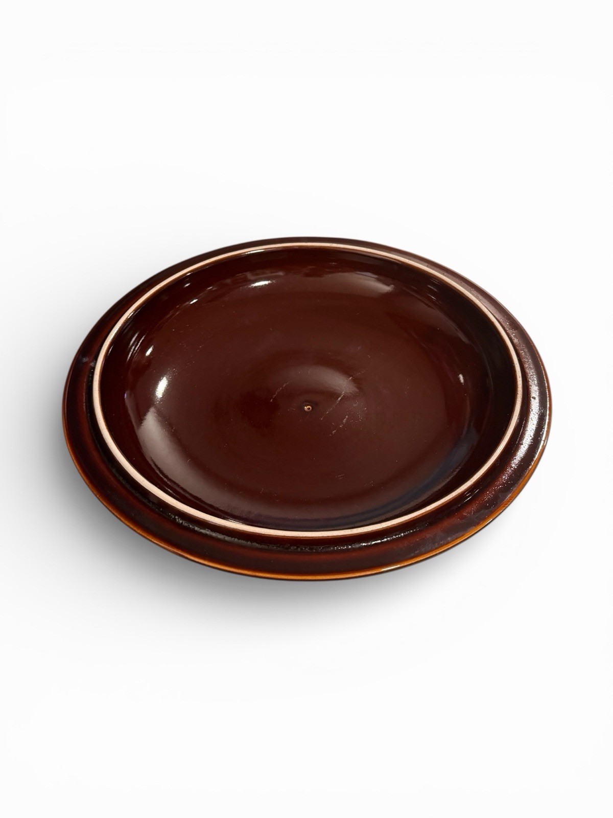 Sango Nova Brown 3qt Covered Casserole Dish w/ Lid Handles Stoneware