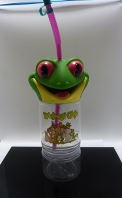 Rainforest Cafe Tree Frog 3D Head Travel Cup Water Bottle Souvenir Drink/Snack
