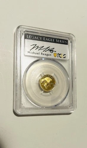 2025 COOK ISLANDS $50 1/4 OZ GOLD REAGAN LEGACY EAGLE PROOF COIN PCGS PR70DCAM