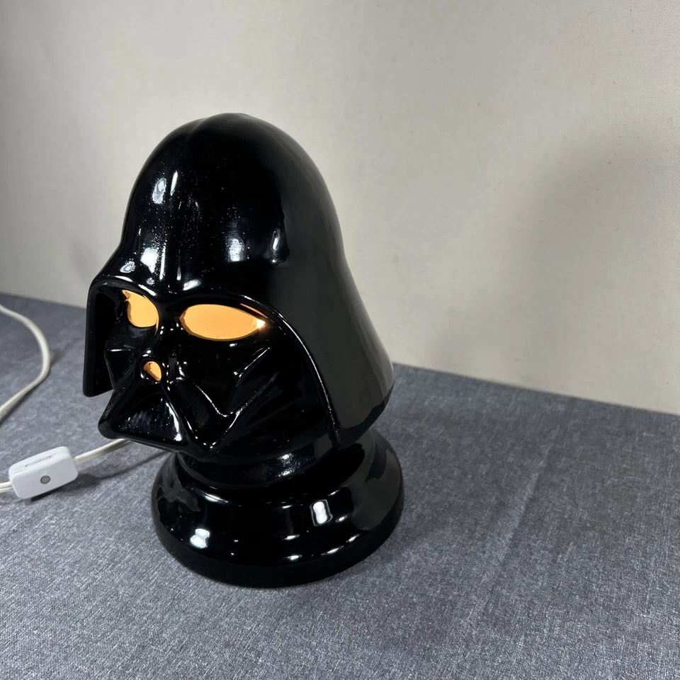 Star Wars Darth Vader Ceramic Head Bust Lamp Or Night Light Mancave Signed VTG - Image 4 of 4