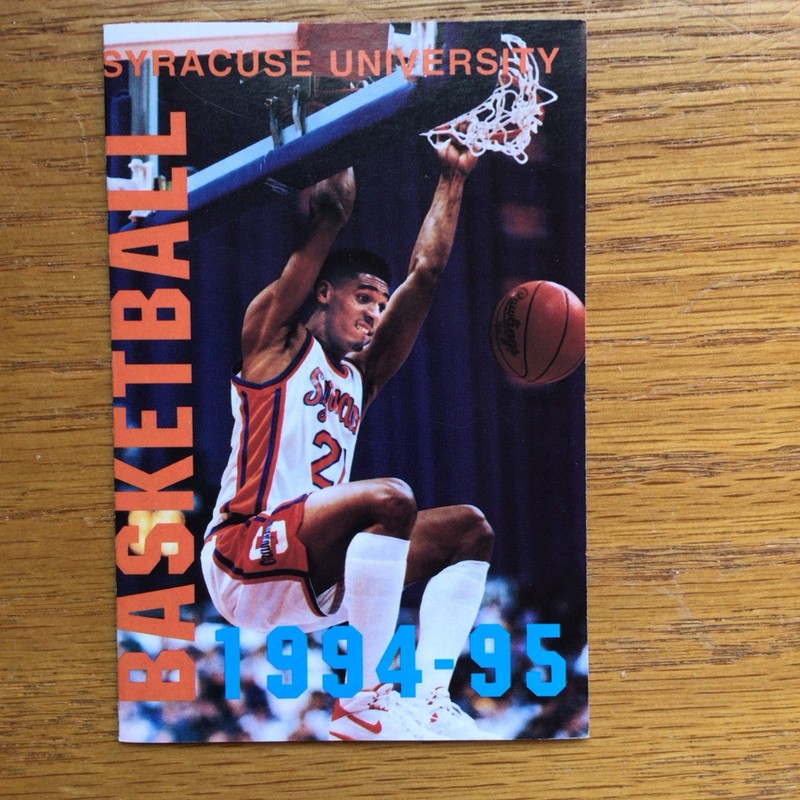 SYRACUSE BASKETBALL 1994-95 SCHEDULE LAWRENCE MOTEN ALL TIME LEADING SCORER