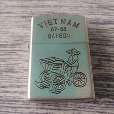 Zippo Vietnam Saigon 67 68 Cyclo collectible lighter used