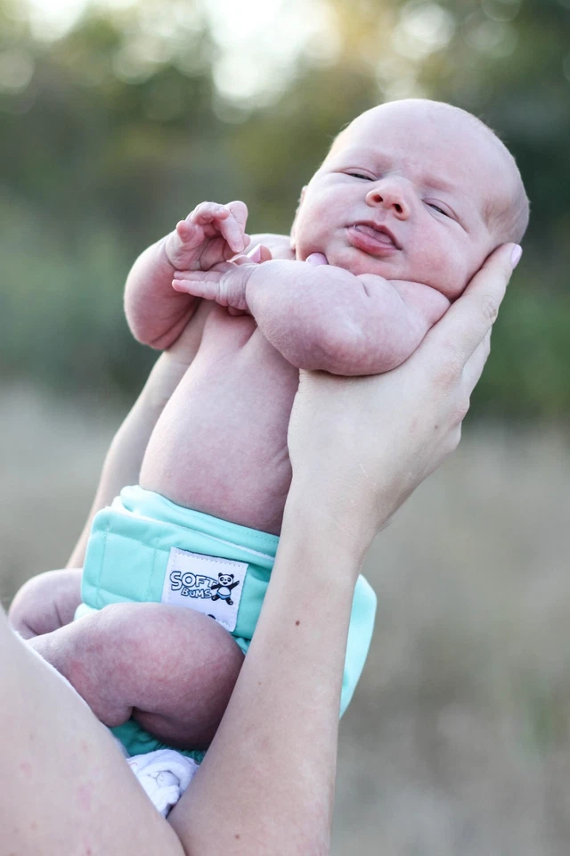 Cubierta de pañal de tela reutilizable ajustable SoftBums ROSA H&L con inserto 1 nuevo Foto 2 de 4