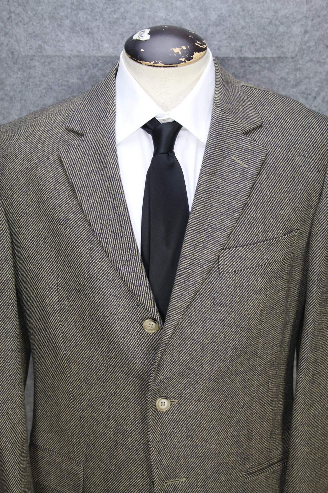Ermenegildo Zegna Cashmere Blazer Mens 40R Brown Striped Wool Jacket Sport Coat