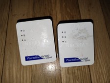 Lot of 2 Netgear XAV5101 Powerline AV500 Gigabit Powerline Adapters in White