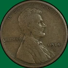 1914-S Lincoln Wheat Cent Very Good VG Coin #42589