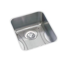 Elkay ELUH1116DBG Lustertone 14"x18.5" Single Bowl Undermount Sink Kit