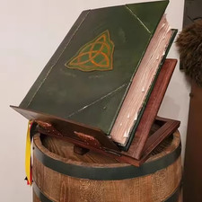 Book Of Shadows Green Journal Cover Bound Journal Spell Record Spelbook