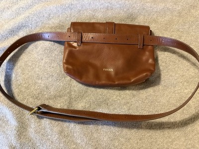 FOSSIL Leather Convertible Belt Bag Crossbody Purse Small  display picture 3