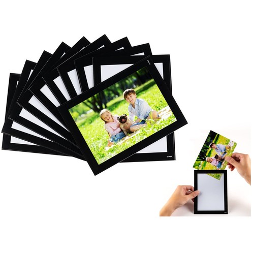 Magnetic Picture Frames with Black Border(4"X6",10 Pack),Magnet Photo Frame P...