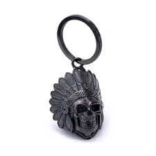 Motorcycle Bell, Skull Design, for Good Luck, Biker Accessory, Key Chain