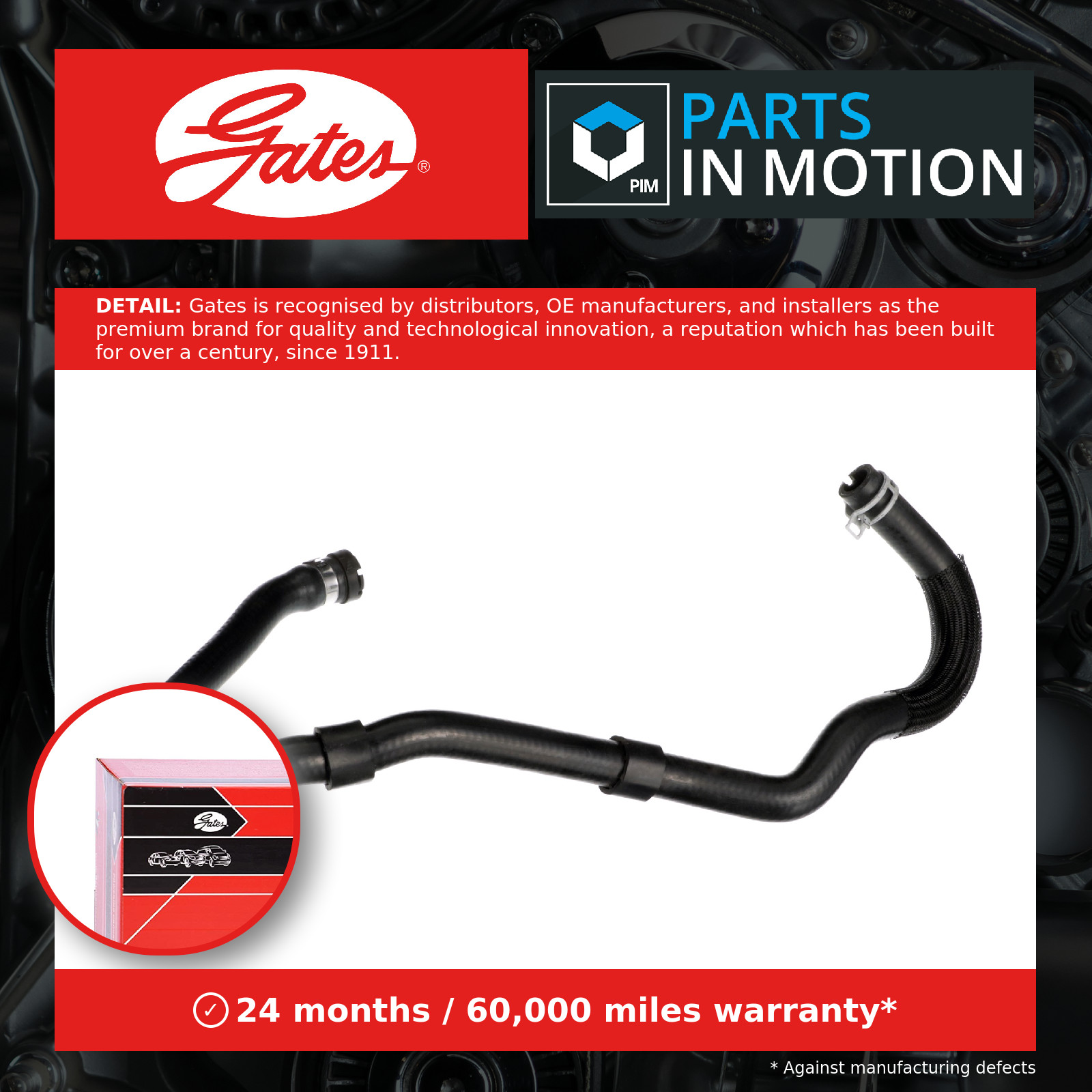 Heater Hose fits DS DS3 1.4D 15 to 16 Coolant Gates 1317V6 Quality Guaranteed - Image 11