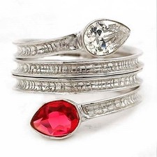 Natural White Topaz 925 Solid Sterling Silver Ring Sz 7 B2-4