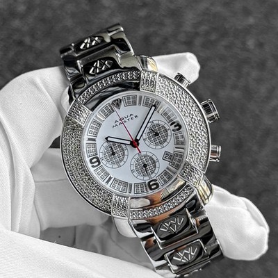 AQUAMASTER Aquamaster Chronograph Diamond SAM79 White Dial Men's Diamond #PG5SHM