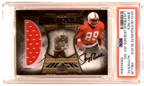 2013 Upper Deck Exquisite Black Legends Patch 1/10 Jerry Rice Auto PSA R6220J