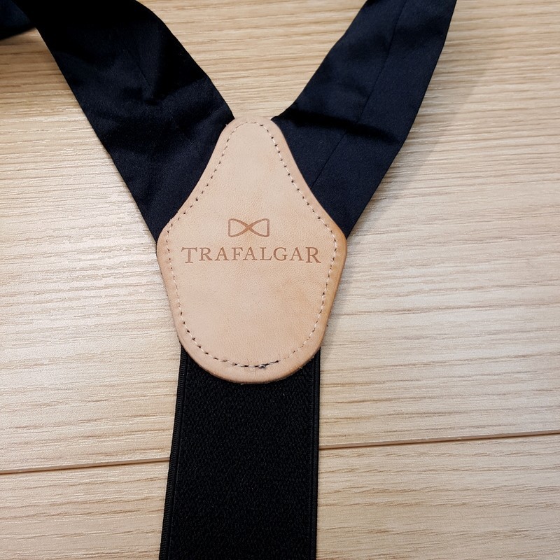 TRAFALGAR Solid Black Suspenders - image 3