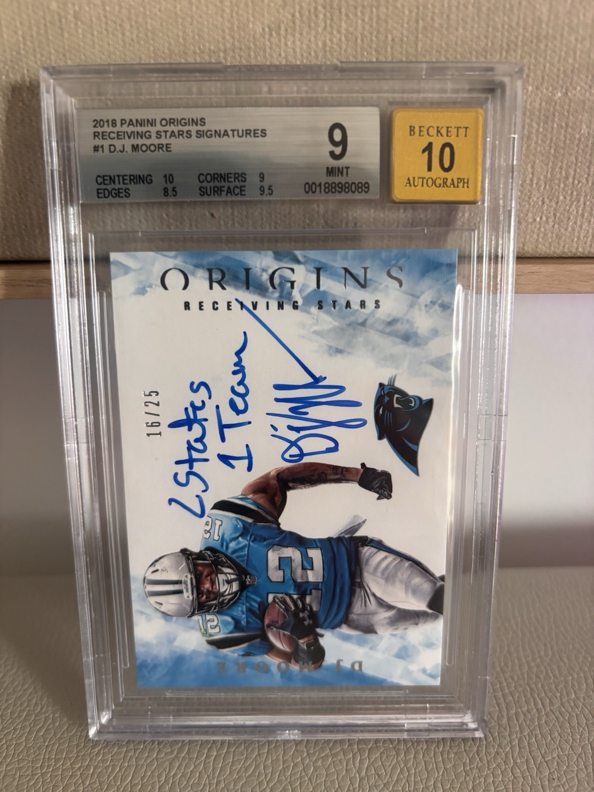 DJ Moore Panini Origins Receiving Stars Signatures #CSSDM Base