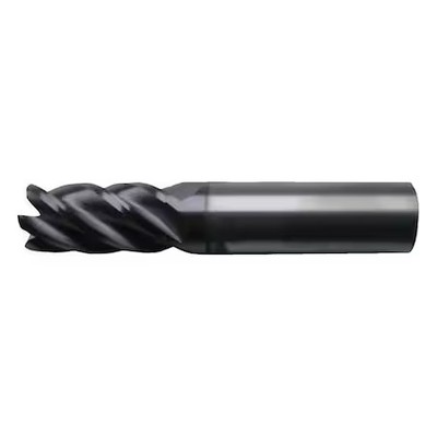 Cleveland C80602 5-Flute Carbide Hp Crnrad Single End Mill For Ferrous Matl Ctd