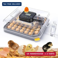 48 Incubators for Hatching Eggs, Egg Incubator with Automatic Egg Turning and Hu
