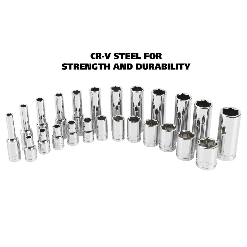 GreatNeck 18622 Metric Socket Set, 1/4 Inch Drive, 24-Piece, Homeowner & Mech... - Image 4 of 4