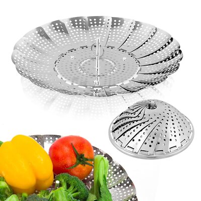 Vegetable Steamer Basket, Premium Stainless Steel Veggie Steamer Basket - Foldin