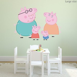 Official Peppa Pig And Family Wall Stickers Set Official Peppa