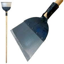 Garden Weed Remover Shovel with Handle Outdoor Cleaning Metal Scraper Yard