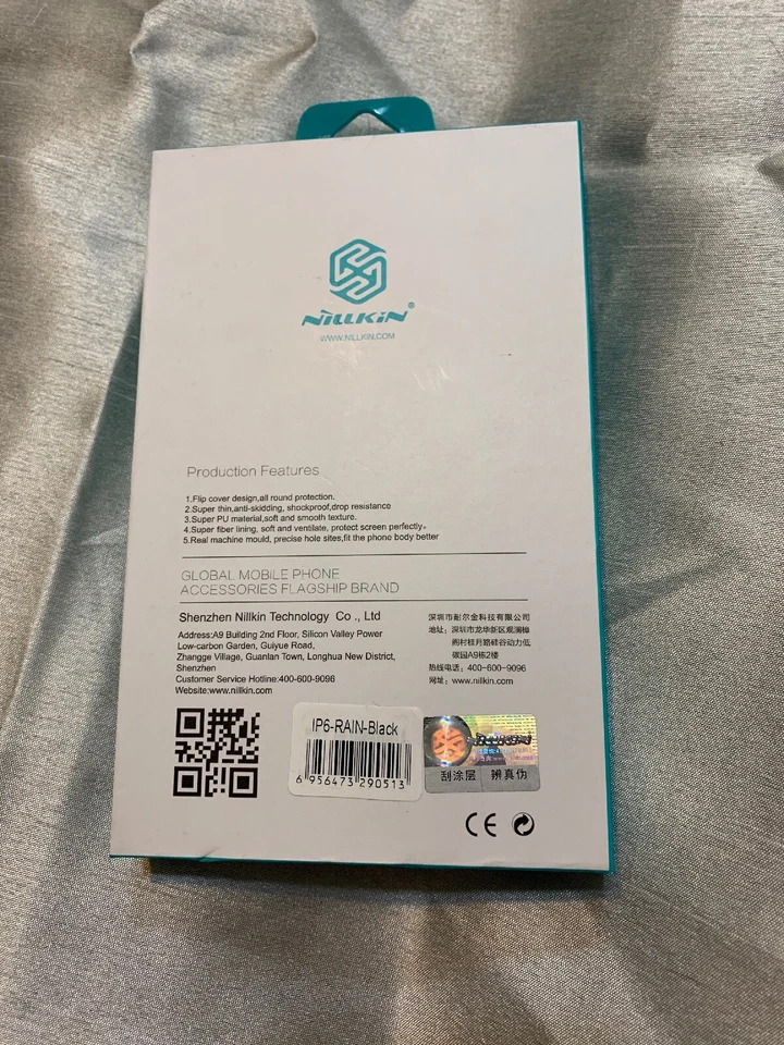 Funda de cuero Nillkin Rain Series - iPhone 6/6s - negra Foto 2 de 2