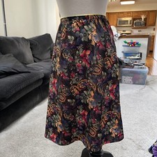 Sag Harbor Midi Floral Side Zipper Size 14 P Skirt Free Shipping