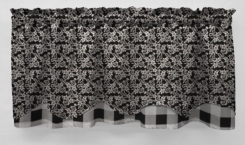 Floral Damask Country Valances and Swags - Picture 13 of 14