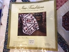 Quilt New Traditions Patchwork Throw 50" x 60" hand quilted cotton Heart flower