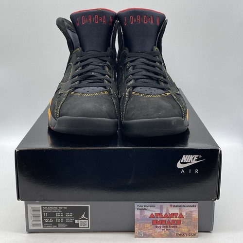 Size 11 - Jordan 7 Retro Citrus Black Orange Red Suede (CU9307-081) - Picture 2 of 8