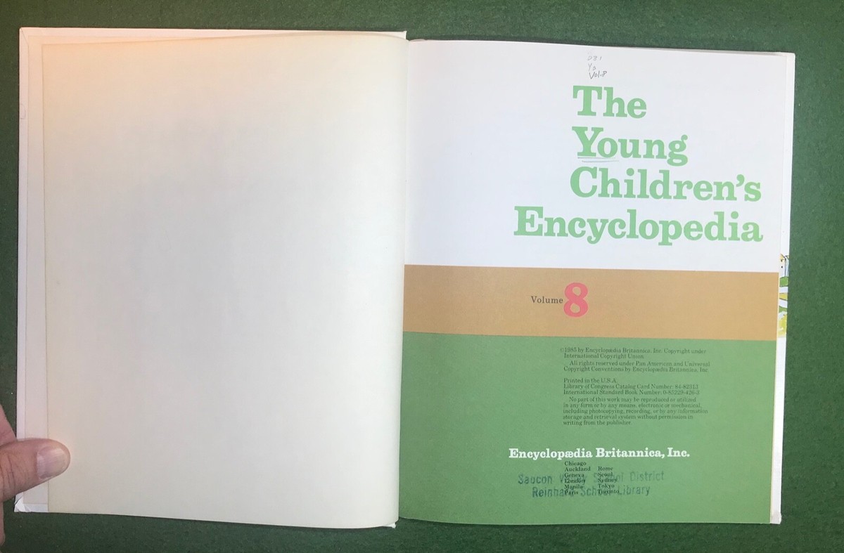 The Young Childrens Encyclopedia Vol 8 Britannica 1985