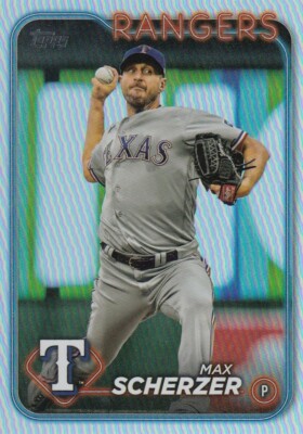 MAX SCHERZER TOPPS RAINBOW FOIL PARALLEL TEXAS RANGERS #600 2024 24 S2