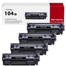 4 PK Toner Cartridge for Canon 104 ImageClass MF4150 MF4350d MF4370dn D420 D480