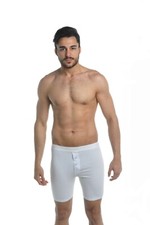 ELEGANCE QUALITY LONG LEG BOXER SHORTS WITH BUTTON FLY (REF:1150-Button Fly)