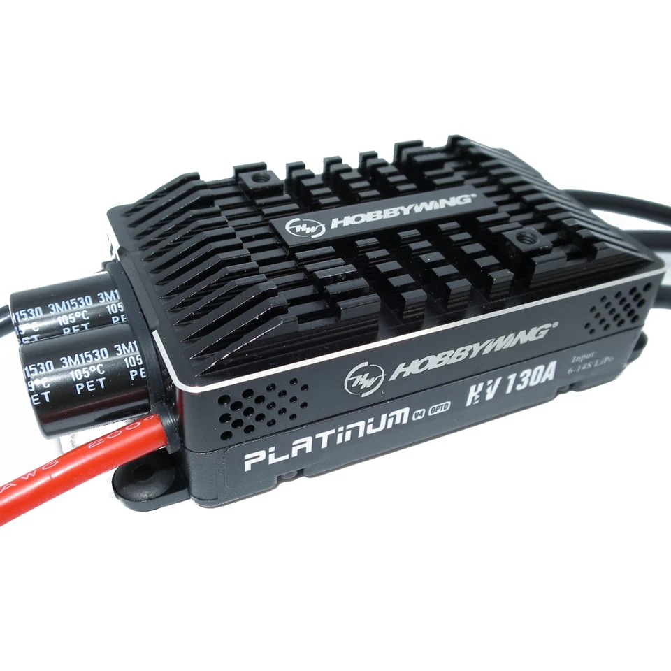 HobbyWing Platinum 130A HV V4 ESC 6S-14S OPTO Regler bürstenloser Motor  - Bild 3 von 3