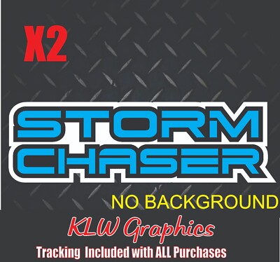 STORM CHASER Decal Sticker Severe Weather Tornado Lightning Thunderstorm Rain US