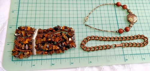 Vintage Mod Copper , Stone Jewelry Lot of 16 - Picture 8 of 19
