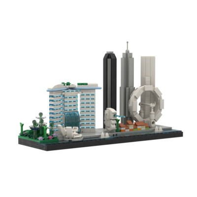 MOC: Singapore Skyline Architecture 504 Pieces Toys Building Set