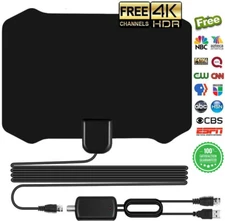 Upgraded TV Antenna with Amplifier Free Digital 1080P HDTV 4K Indoor Amplified